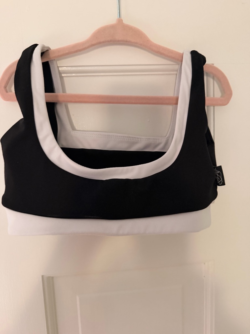 Tiger Friday Black and White Colorblock Revisable Top